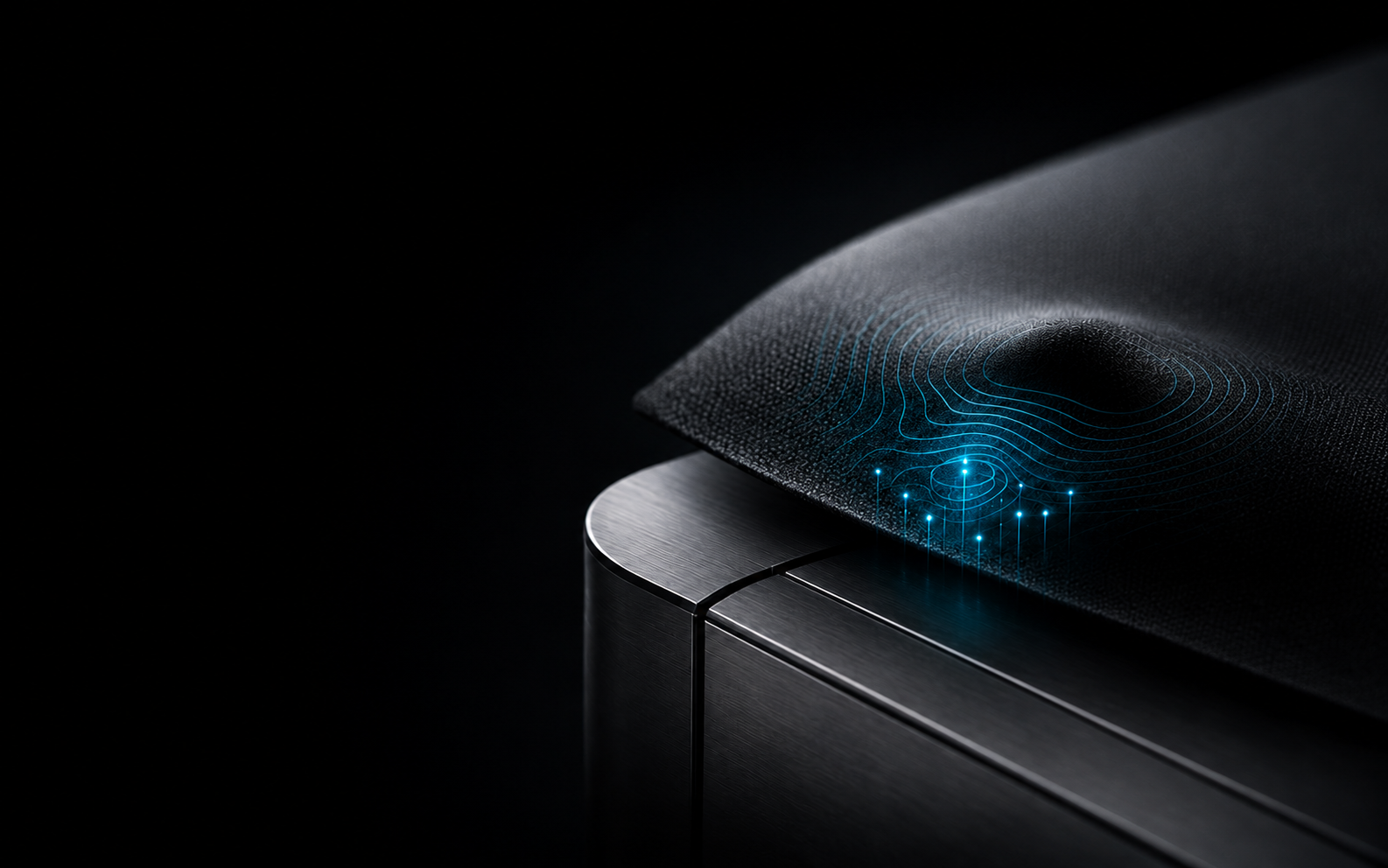 Abstract tactile surface with pressure sensing contours